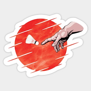 Badminton is awesome ! -  Red design Sticker